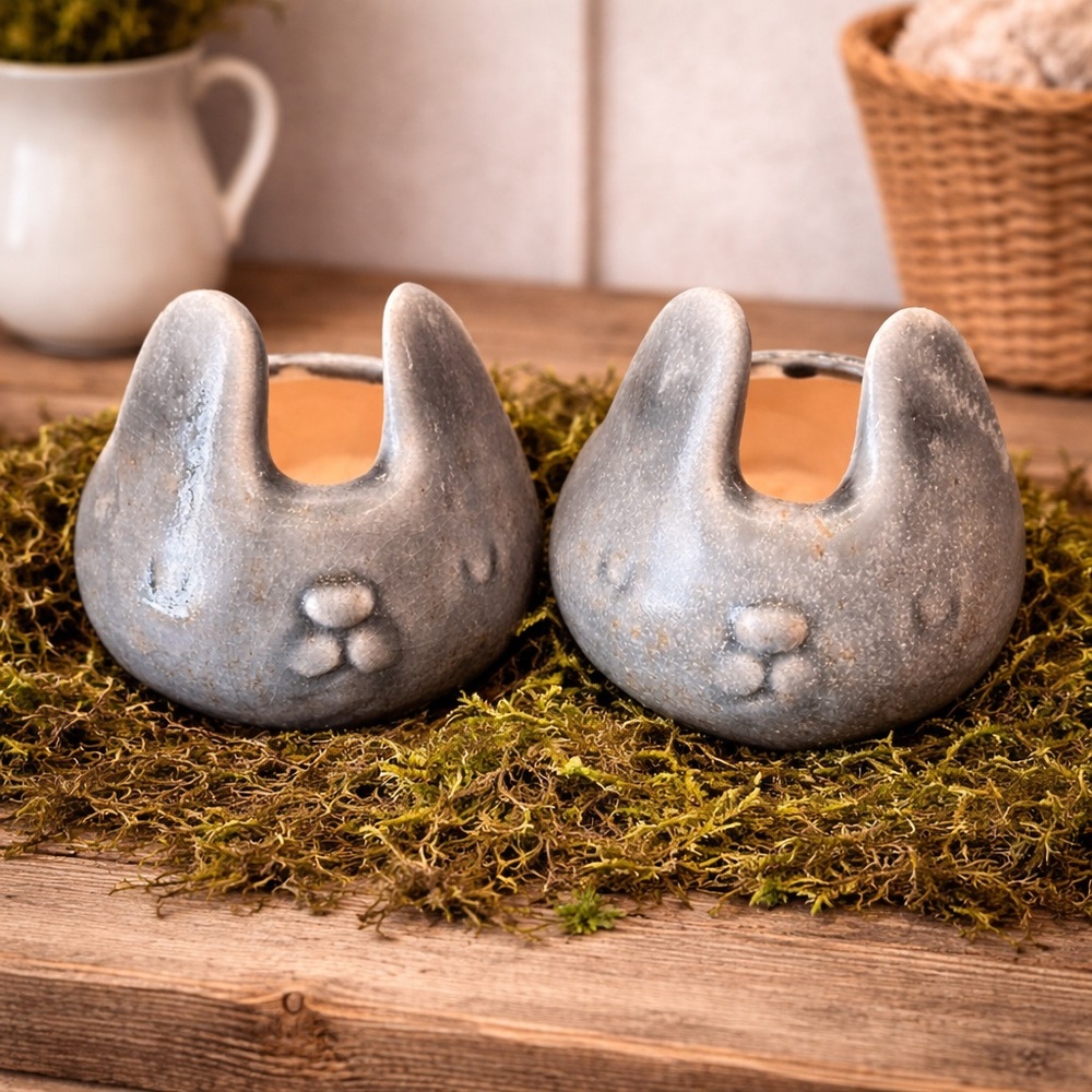 Apropos Rustic Farmhouse Modern Bunny Garden Pots‎ Home Decor